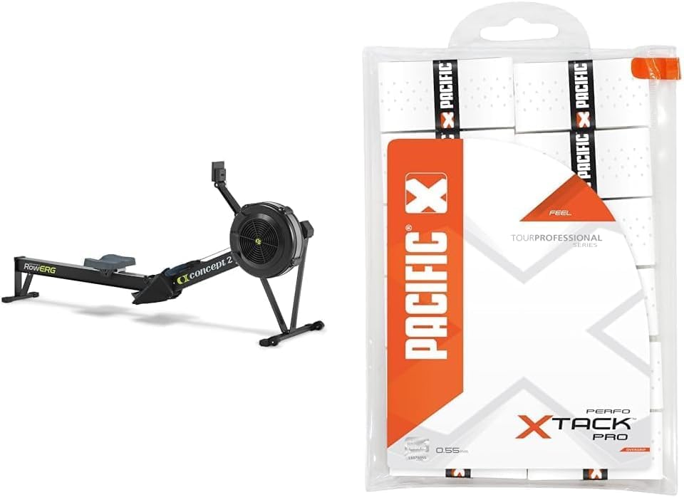 Concept2 RowErg Modell D: Rudergerät mit Luftwiderstand, Standardbeinen, Schwarz , 1