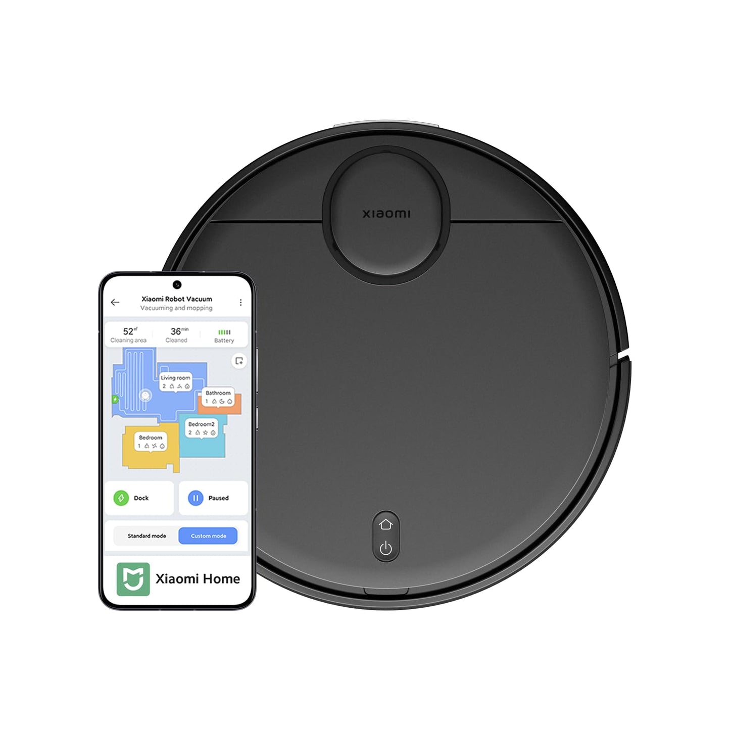 Xiaomi Robot Vacuum X20 Max - 8000 Pa Suction Power, Dual Mop System with Hot Water Cleaning and Drying, 75 Days Dust Capacity, 4 Cleaning Modes and 5200 mAh Battery for Smart, Thorough Cleaning