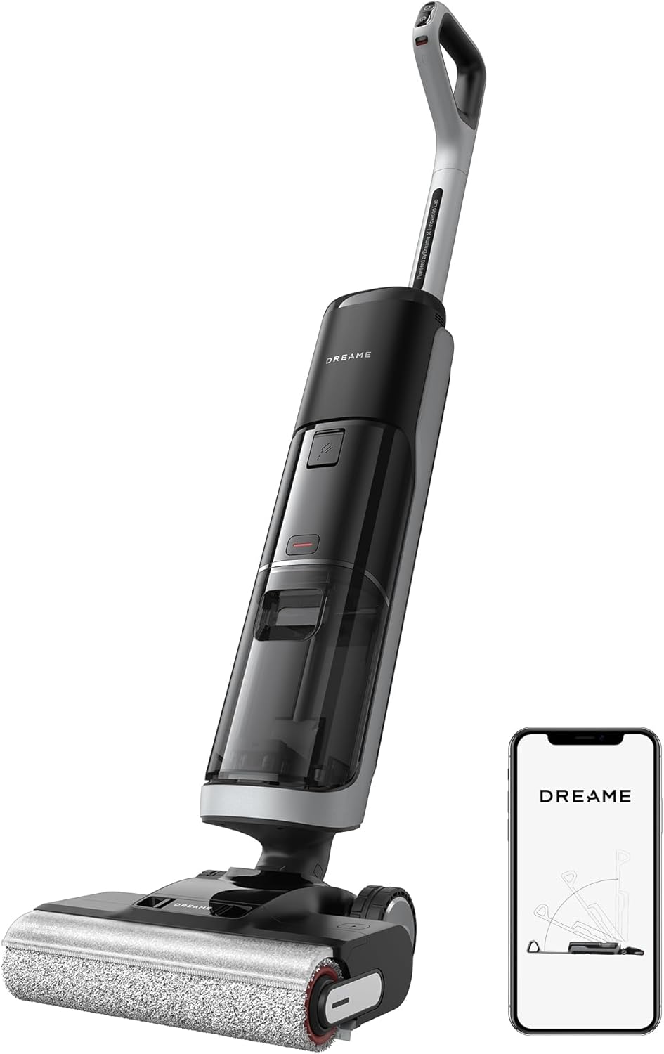 dreame H14 Pro Nass- und Trockensauger, 180° Lie-Flat, 60 °C Bürstenpflege, 5-min Trocknung, automatische Lösungsmittelverteilung, App-Steuerung, Doppelrotationsbürste, 18 kPa Saugkraft, Doppelkante