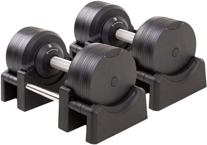 BRAINGAIN Verstellbare Hanteln: Chrom/Schwarz, Krafttraining für Zuhause u
