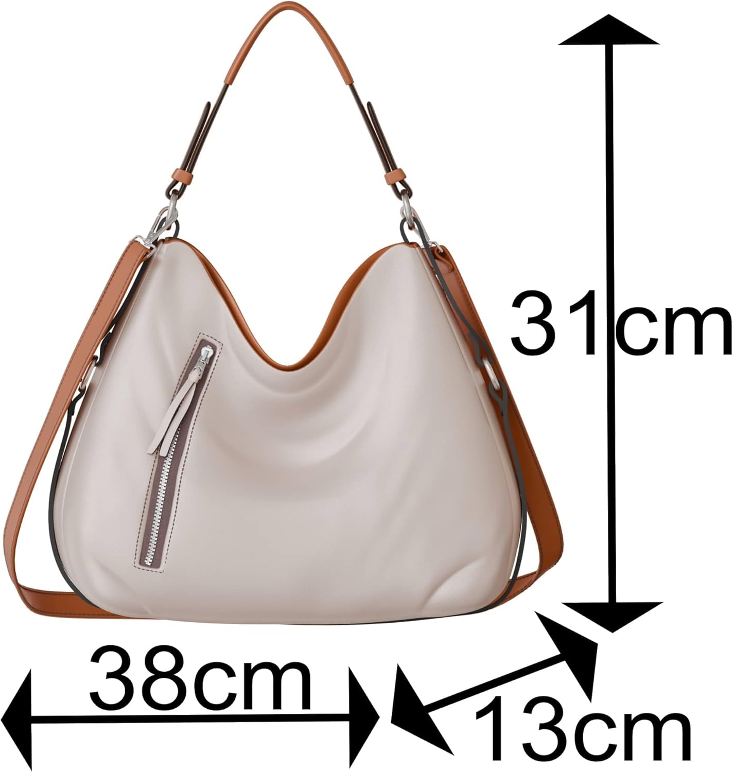 Octistart Hobo Handtasche – Elegante Damen Schultertasche aus Veganleder