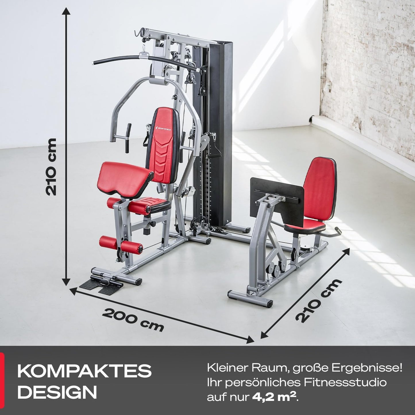 Sportstech HGX300: Multifunktions-Kraftstation mit Beinpresse, Stepper & Powertower ✨