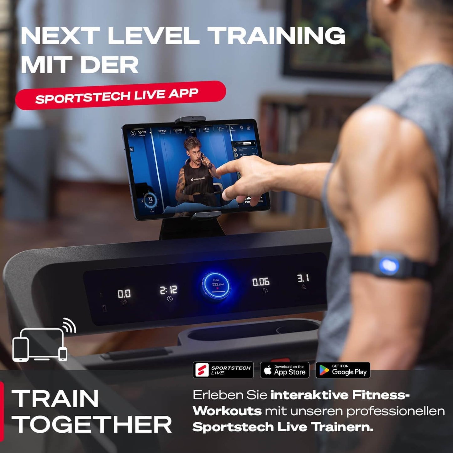 Sportstech sTread Pro/Lite: Klappbares Laufband mit 20 km/h, 17 % Steigung und 7 PS Motor ✨