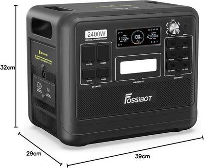 FOSSIBOT F2400 Solargenerator 2048Wh, 2400W (4800W Peak), AC-Ausgänge