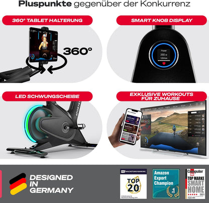 Sportstech Sbike Lite: Heimtrainer mit App & Tablet-Halterung ✨