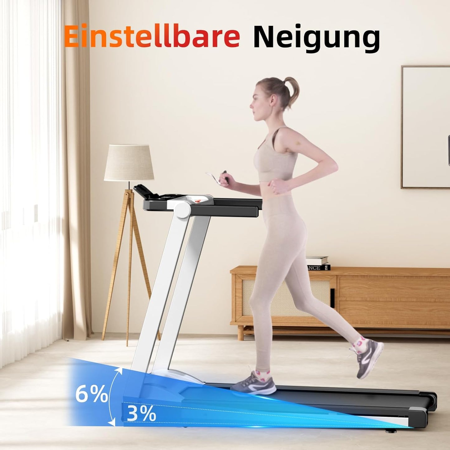 Superun Faltbares Heim-Laufband: Steigung, App & Trainingskurse✨