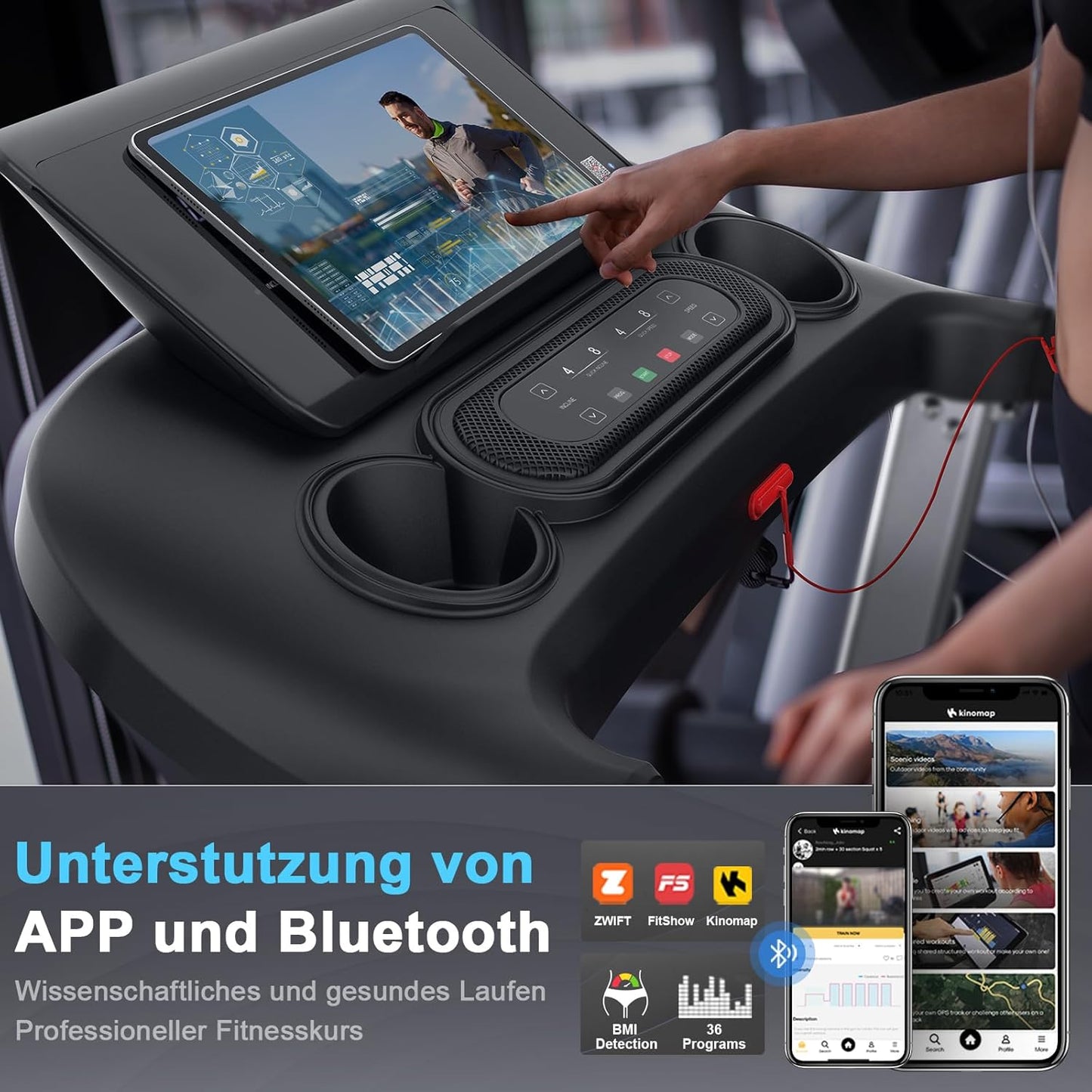 Kitopa Laufband: Hochgeschwindig, 7 PS, große Lauffläche, klappbar✨