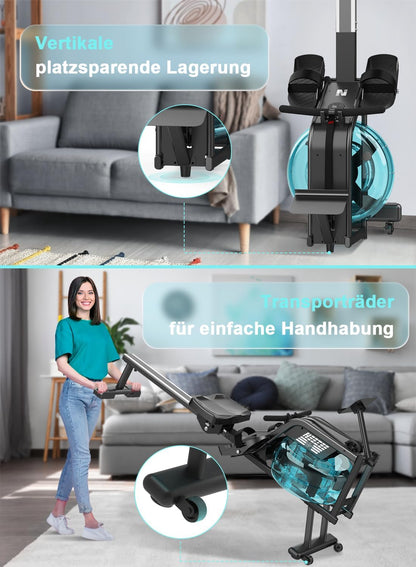 NEEZEE Wasserrudergerät: Bluetooth-Monitor, Tablet-Halterung, 150 kg Kapazität ✨