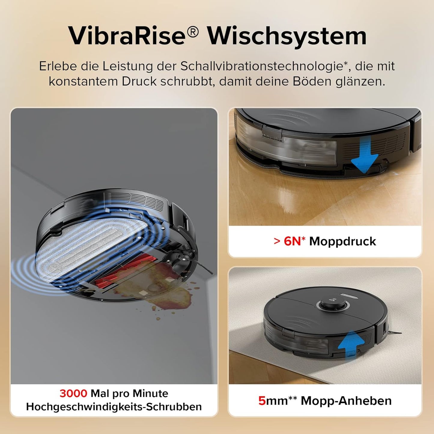 Roborock S8, 6000Pa, Doppelbürste, 3D Hindernisvermeidung, Alexa-kompatibel, Tierhaare