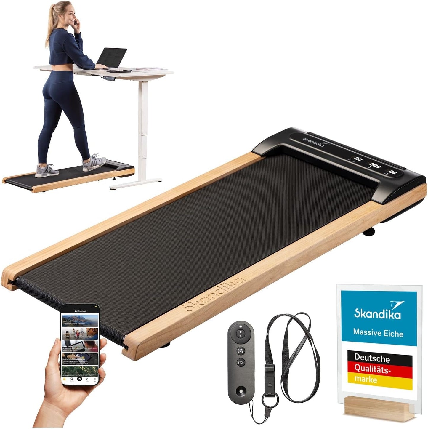 Skandika Nordik Walking Pad: Laufband für Home Fitness & Büro, mit Steigung ✨