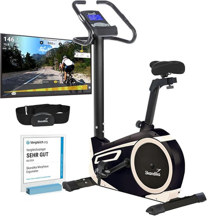 Skandika Morpheus: Ergometer mit App‑Steuerung, Pulsgurt und Tablethalter✨