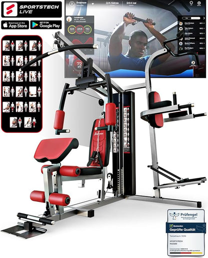 Sportstech HGX200: Multifunktions-Kraftstation mit Stepper, Beinpresse & Powertower ✨