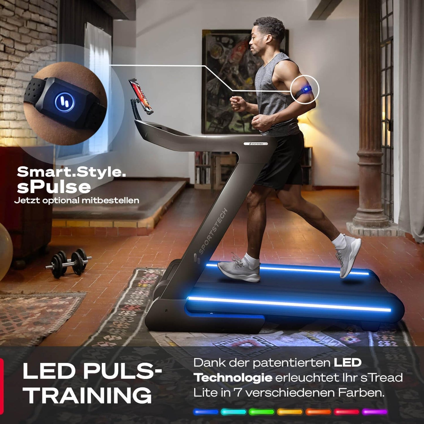Sportstech sTread Pro/Lite: Klappbares Laufband, 20 km/h, 17 % Steigung ✨