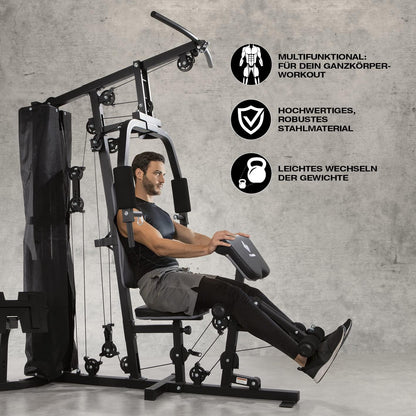 FitEngine Kraftstation: Komplettes Home Gym mit 67 kg Gewichten ✨