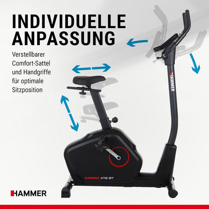 Hammer Cardio XT6/XT7 Ergometer Heimtrainer Fahrrad mit Bluetooth & App ✨