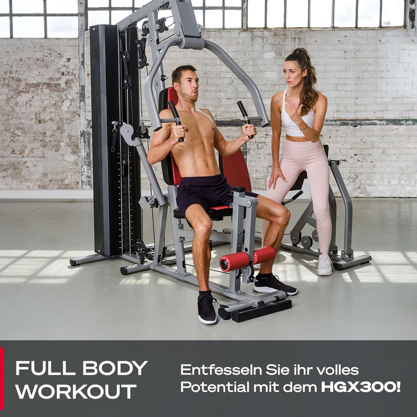 Sportstech HGX300: Multifunktions-Kraftstation mit Beinpresse, Stepper & Powertower ✨