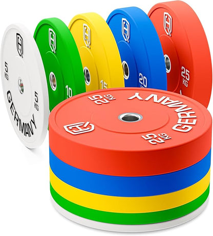 HQ Germany Premium Bumper Plates: 50mm Hantelscheiben Set ✨