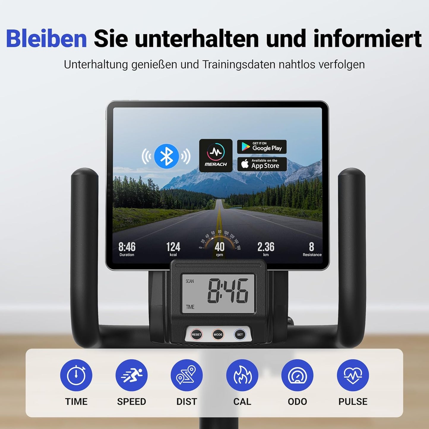 MERACH Liegeergometer: Heimtrainer mit Bluetooth und verstellbarer Rückenlehne ✨
