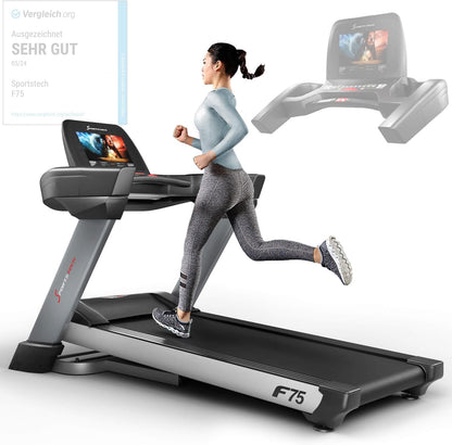 Sportstech F75: Profi-Laufband, klappbar, 7 PS, Android ✨