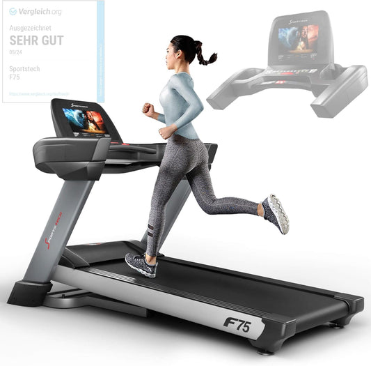 Sportstech F75: Profi-Laufband, klappbar, 7 PS, Android ✨