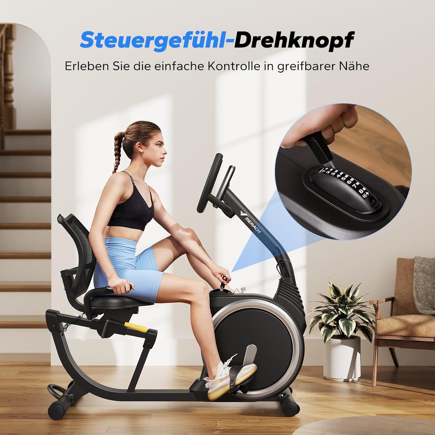 MERACH Recumbent Exercise Bike for Home Cardio Workout with Bluetooth ✨