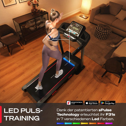 Sportstech F31s: Klappbares Laufband für Zuhause mit App, Bluetooth & LED ✨