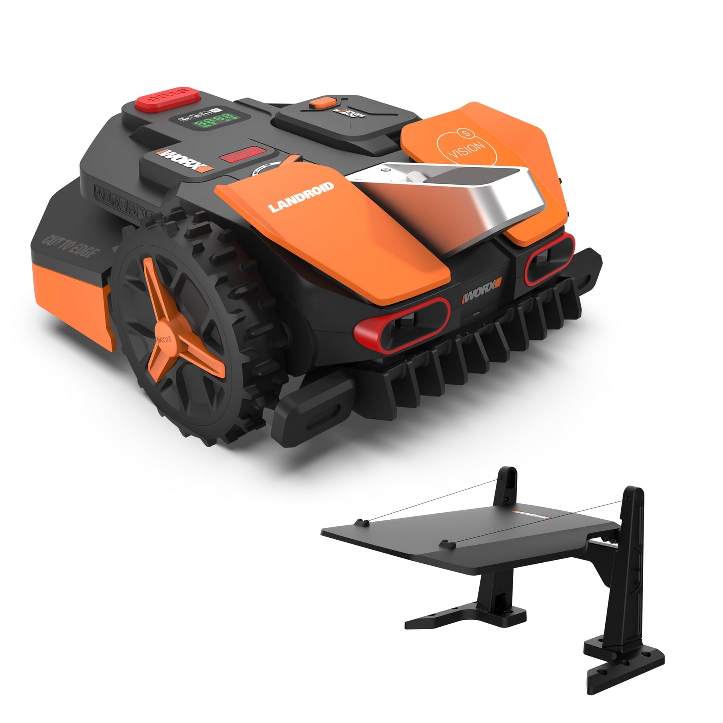 WORX Landroid Vision S250 Mähroboter WR202E für Gärten bis 250m², AI Rasenmäher Roboter ohne Begrenzungskabel (WLAN & Bluetooth, aktive Hindernisvermeidung mit KI-Technologie, Igelschutz)