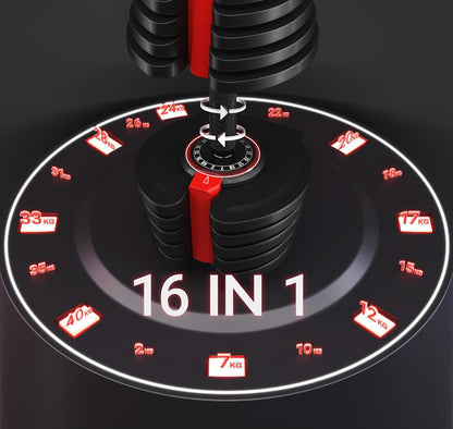 Yaheetech Verstellbare Hantel: 12/16‑in‑1 Schnellverstellung fürs Home‑Gym-1