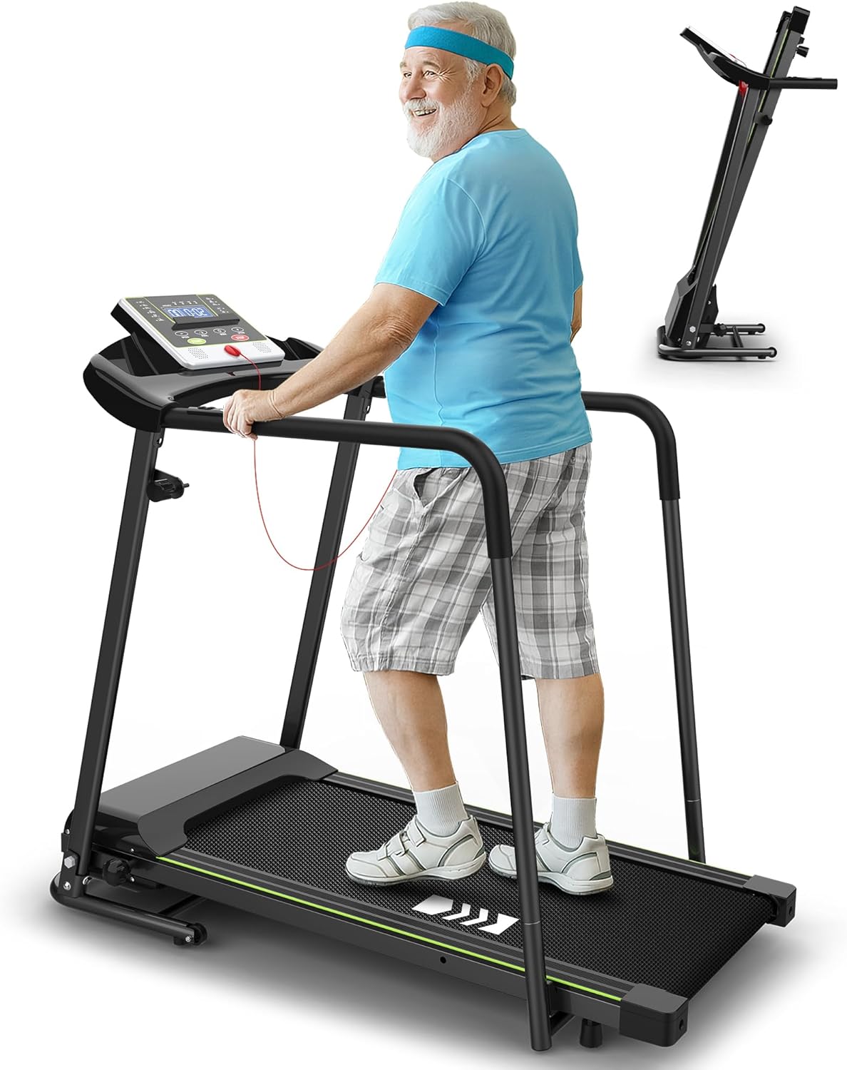 CIIHI Senioren Laufband: Heimtrainer mit extra langen Handläufen für Senioren ✨