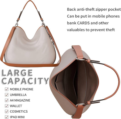 Octistart Hobo Handtasche – Elegante Damen Schultertasche aus Veganleder