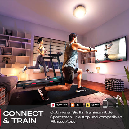 Sportstech F31s: Klappbares Laufband für Zuhause mit App, Bluetooth & LED ✨
