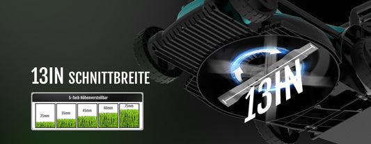 YARDCARE-Klingen für 13-Zoll-Akku-Rasenmäher, jetzt vorbestellen