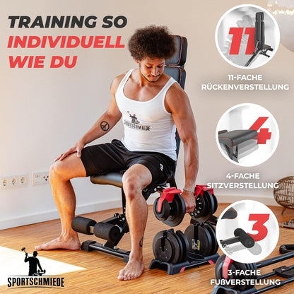 SPORTSCHMIEDE: Verstellbare, klappbare Schrägbank fürs Heimtraining ✨