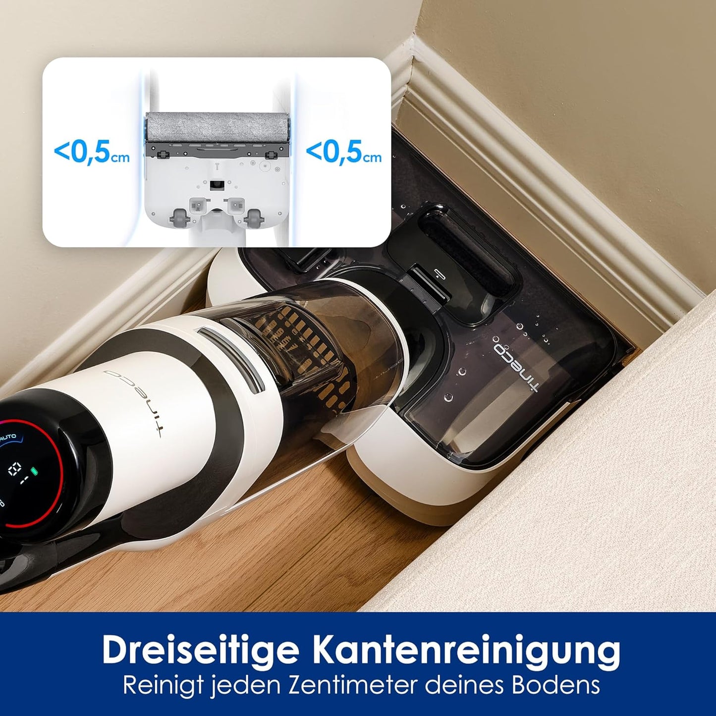 Tineco S6, 70°C Selbstreinigung, Flachdesign, 40 Min Laufzeit