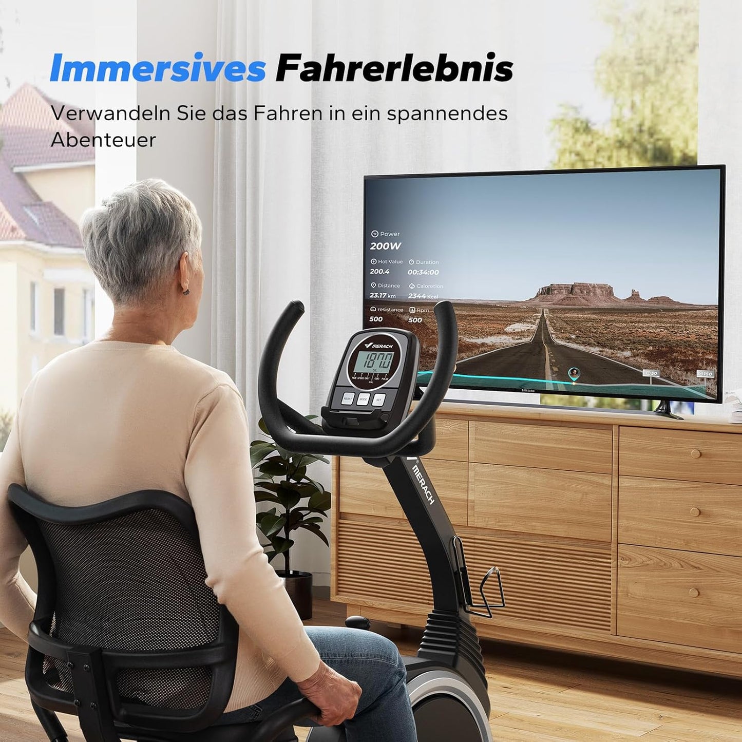 MERACH Recumbent Exercise Bike for Home Cardio Workout with Bluetooth ✨