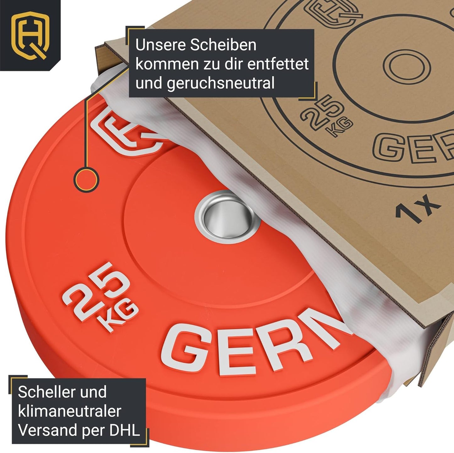 HQ Germany Premium Bumper Plates: 50mm Hantelscheiben Set ✨