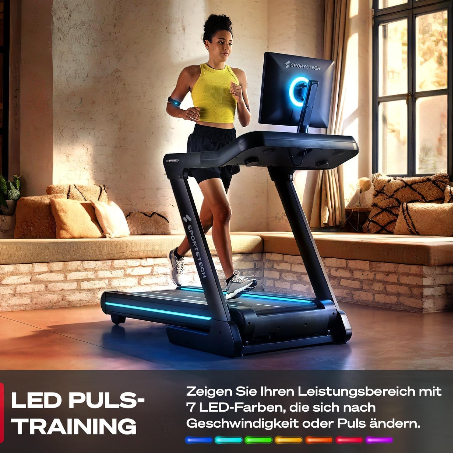 Sportstech sTread Pro: Klappbares Laufband, 20 km/h, 15% Steigung, mit App ✨