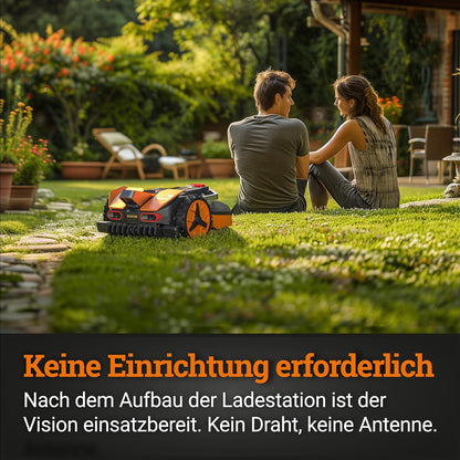 WORX Vision S250 Mähroboter 250 m² ohne Kabel, KI & Igelschutz