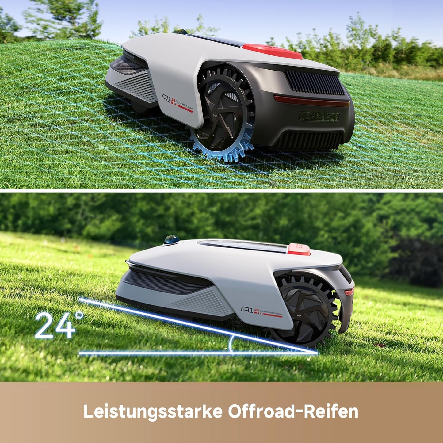 Dreame A1 Pro Mähroboter, 2000m², Drahtlos, OmniSense™, App & Zonensteuerung, Hindernisvermeidung
